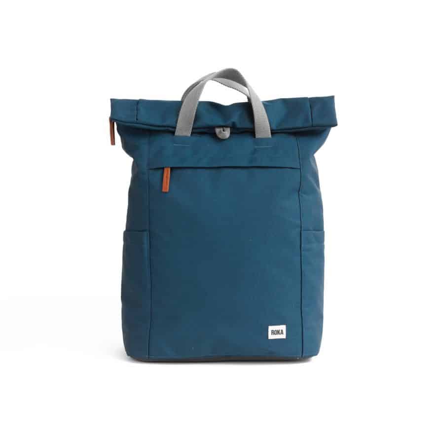 Roka Sustainable Large Finchley Bag in Marine Island Blue Tobermory
